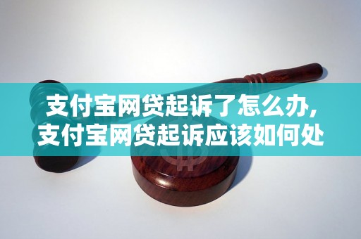 支付宝网贷起诉了怎么办,支付宝网贷起诉应该如何处理