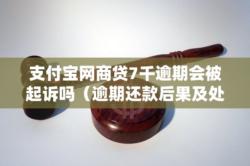 支付宝网商贷7千逾期会被起诉吗（逾期还款后果及处理方式）