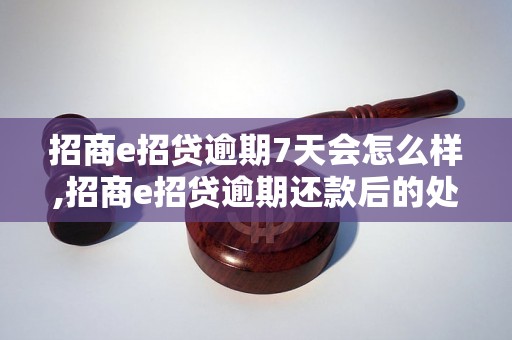 招商e招贷逾期7天会怎么样,招商e招贷逾期还款后的处罚措施