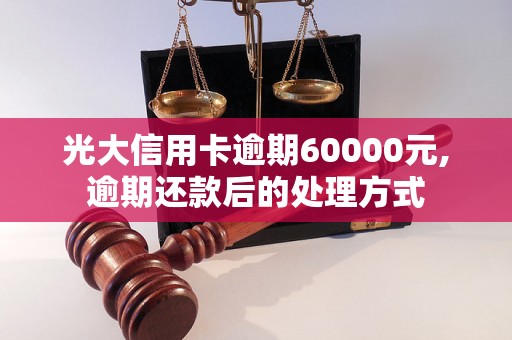 光大信用卡逾期60000元,逾期还款后的处理方式