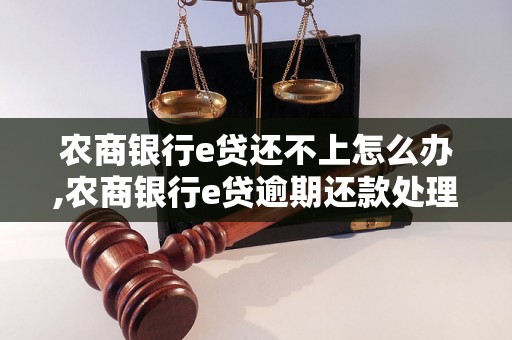 农商银行e贷还不上怎么办,农商银行e贷逾期还款处理办法