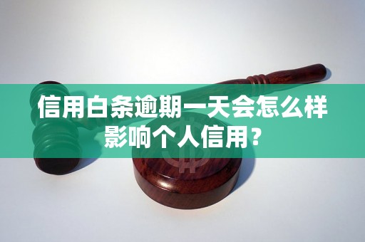 信用白条逾期一天会怎么样影响个人信用？