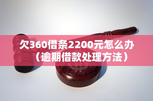 欠360借条2200元怎么办（逾期借款处理方法）