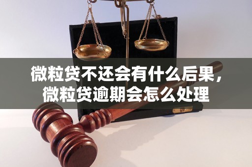 微粒贷不还会有什么后果，微粒贷逾期会怎么处理