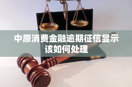 中原消费金融逾期征信显示该如何处理