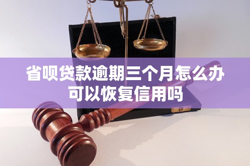 省呗贷款逾期三个月怎么办可以恢复信用吗