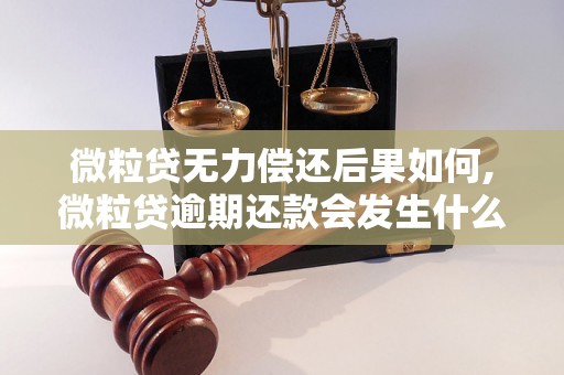 微粒贷无力偿还后果如何,微粒贷逾期还款会发生什么