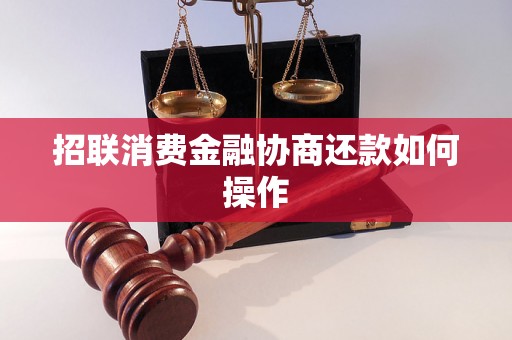 招联消费金融协商还款如何操作