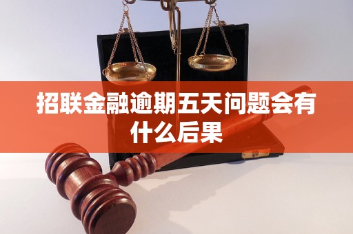 招联金融逾期五天问题会有什么后果