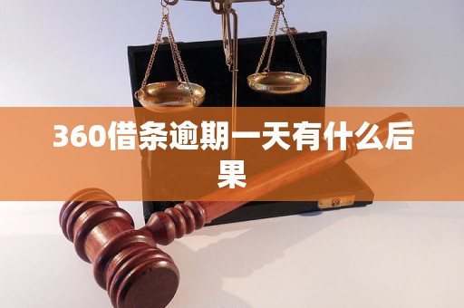 360借条逾期一天有什么后果