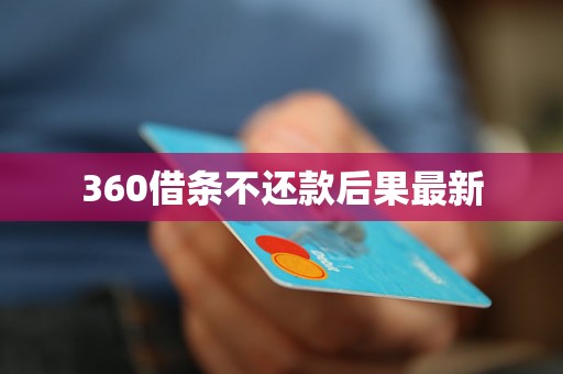 360借条不还款后果最新