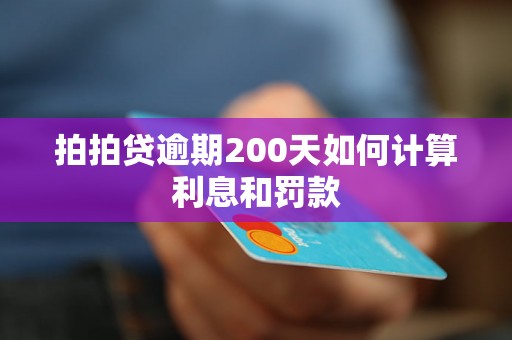 拍拍贷逾期200天如何计算利息和罚款