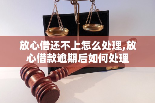 放心借还不上怎么处理,放心借款逾期后如何处理