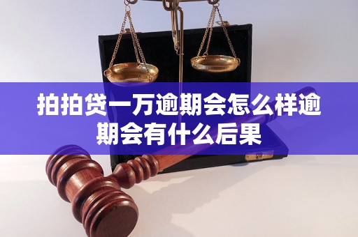 拍拍贷一万逾期会怎么样逾期会有什么后果