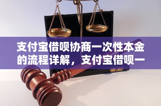 支付宝借呗协商一次性本金的流程详解，支付宝借呗一次性本金还款步骤