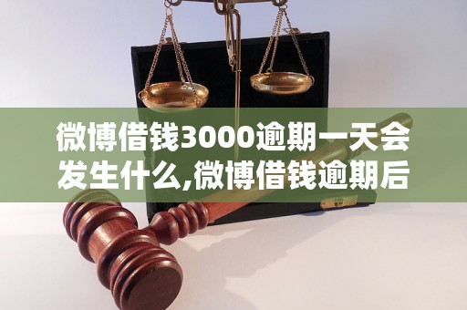 微博借钱3000逾期一天会发生什么,微博借钱逾期后果及解决方法