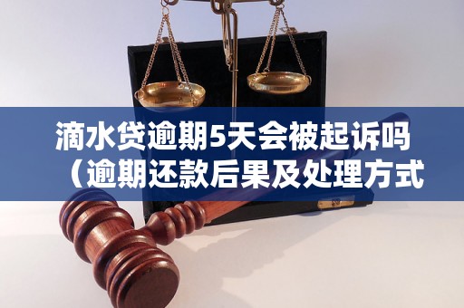 滴水贷逾期5天会被起诉吗（逾期还款后果及处理方式）