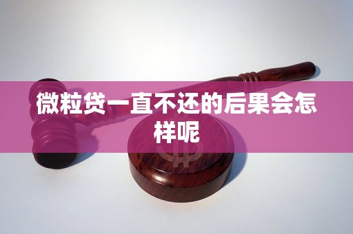 微粒贷一直不还的后果会怎样呢