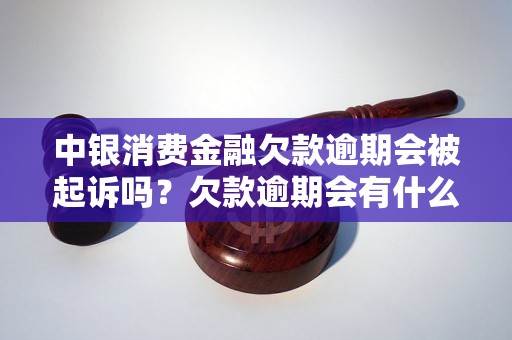 中银消费金融欠款逾期会被起诉吗？欠款逾期会有什么后果？