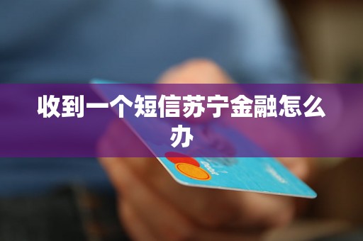 收到一个短信苏宁金融怎么办