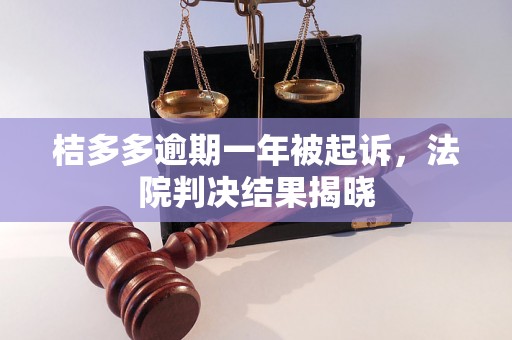 桔多多逾期一年被起诉，法院判决结果揭晓