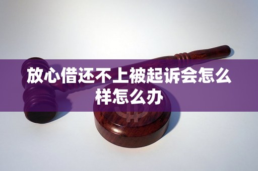 放心借还不上被起诉会怎么样怎么办