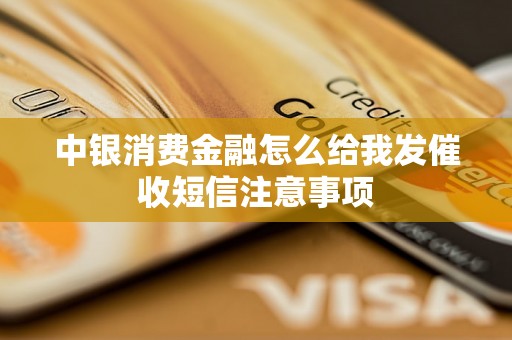 中银消费金融怎么给我发催收短信注意事项