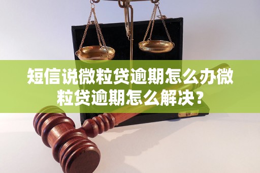 短信说微粒贷逾期怎么办微粒贷逾期怎么解决？