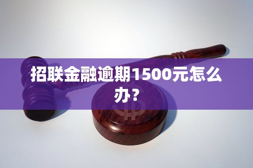 招联金融逾期1500元怎么办？