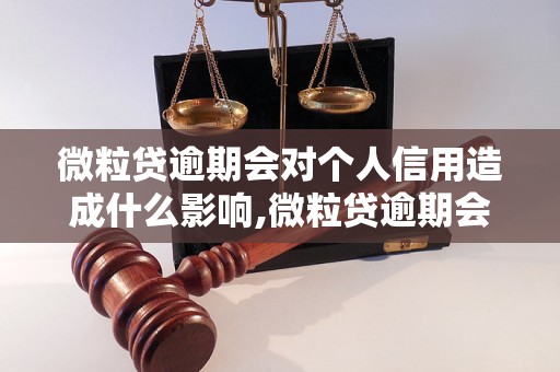 微粒贷逾期会对个人信用造成什么影响,微粒贷逾期会被加入个人征信吗