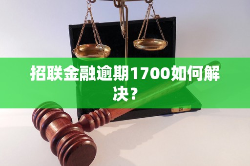 招联金融逾期1700如何解决？