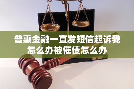 普惠金融一直发短信起诉我怎么办被催债怎么办