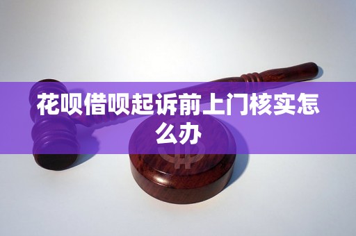 花呗借呗起诉前上门核实怎么办