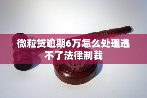 微粒贷逾期6万怎么处理逃不了法律制裁