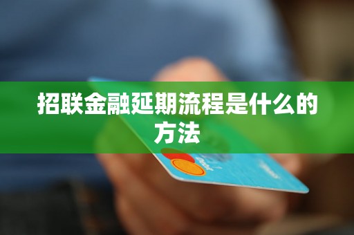 招联金融延期流程是什么的方法