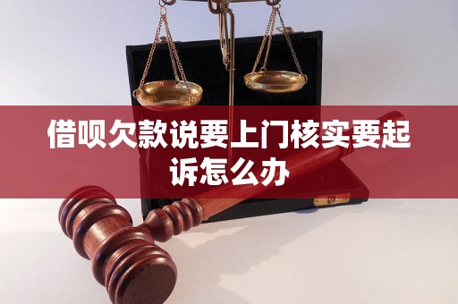 借呗欠款说要上门核实要起诉怎么办