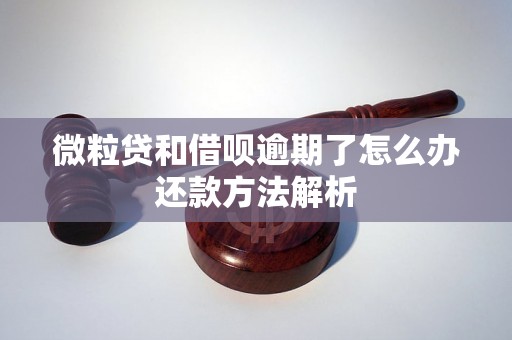 微粒贷和借呗逾期了怎么办还款方法解析