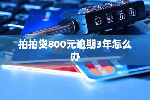 拍拍贷800元逾期3年怎么办