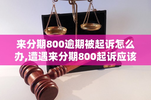 来分期800逾期被起诉怎么办,遭遇来分期800起诉应该怎么应对