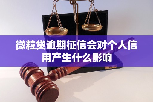 微粒贷逾期征信会对个人信用产生什么影响