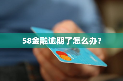 58金融逾期了怎么办？