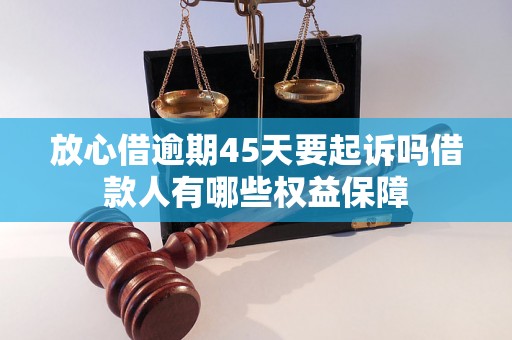 放心借逾期45天要起诉吗借款人有哪些权益保障