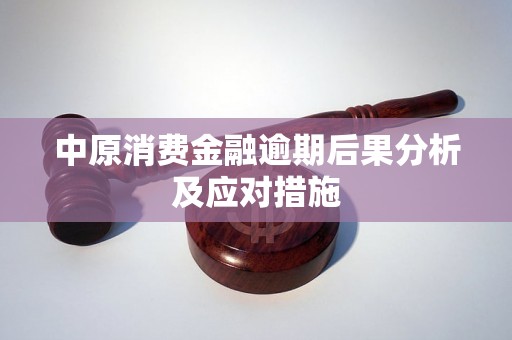 中原消费金融逾期后果分析及应对措施