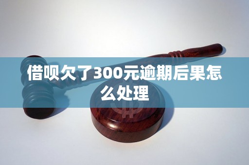 借呗欠了300元逾期后果怎么处理