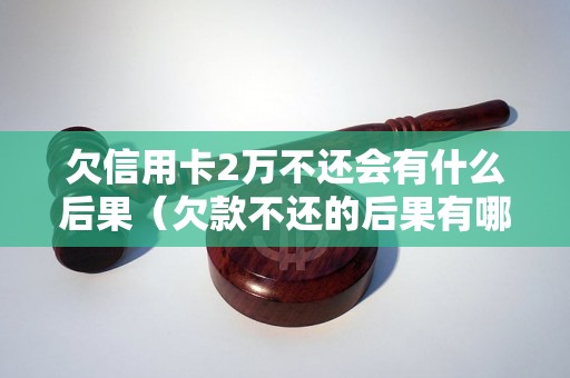 欠信用卡2万不还会有什么后果（欠款不还的后果有哪些）