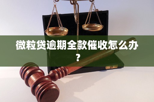 微粒贷逾期全款催收怎么办？