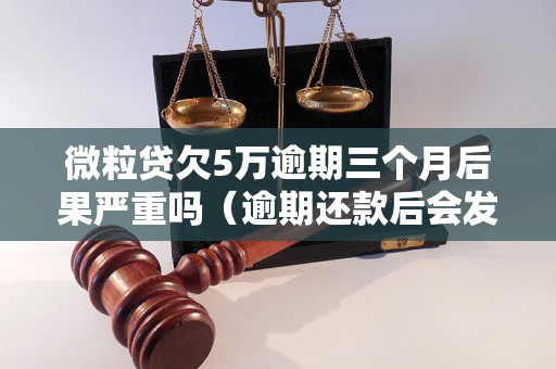 微粒贷欠5万逾期三个月后果严重吗（逾期还款后会发生什么）