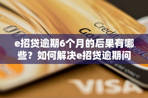 e招贷逾期6个月的后果有哪些？如何解决e招贷逾期问题？