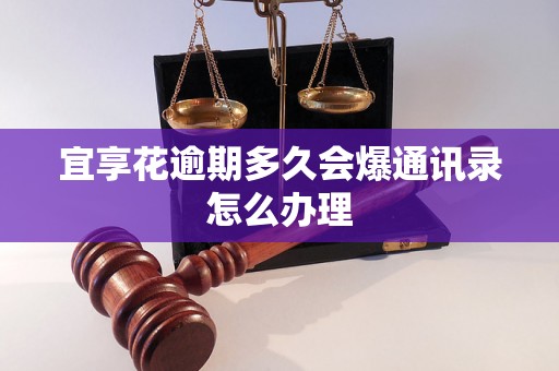 宜享花逾期多久会爆通讯录怎么办理