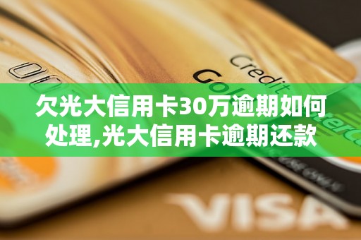 欠光大信用卡30万逾期如何处理,光大信用卡逾期还款流程